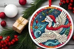 Round Christmas Ornament Sublimation|Clipart Product Image 1