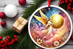 Round Christmass Ornament PNG Product Image 2