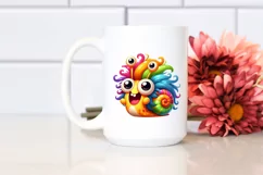 Colorful Baby Snail | Sublimation Clipart Product Image 2