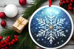 Round Christmas Ornament Sublimation|Clipart Product Image 1
