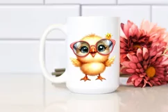 Sublimation Funny Baby Chick Standing Up Sunglasses Product Image 2