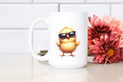 Sublimation Funny Baby Chick Standing Up Sunglasses Product Image 2