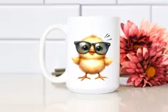 Sublimation Funny Baby Chick Standing Up Sunglasses Product Image 2