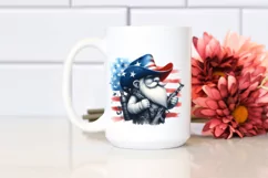 Patriotic Cowboy Gnome Watercolor Clipart Product Image 2