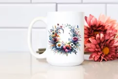 Vibrant Wreath with Wild Flowers Watercolor Product Image 2