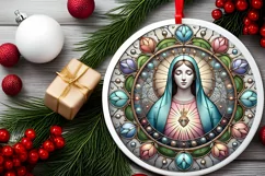 Round Christmas Ornament Sublimation|Clipart Product Image 2