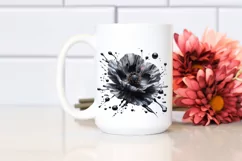 Glossy Marble Poppy Watercolor Clipart Product Image 2
