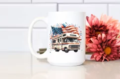 Vintage RV Confetti Watercolor Clipart Product Image 2