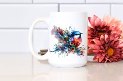 Vibrant Bird, Abstract Watercolor | Sublimation | Clipart Product Image 2