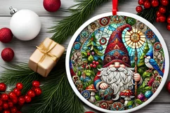 Round Christmas Ornament Sublimation|Clipart Product Image 1