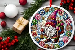 Round Christmas Ornament Sublimation|Clipart Product Image 1