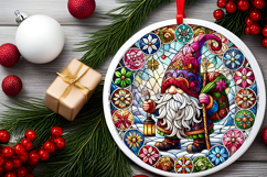 Round Christmass Ornament PNG Product Image 2