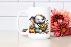 Colorful Baby Elephant, Quirky Style | Sublimation | Clipart Product Image 2