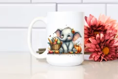 Colorful Baby Elephant, Quirky Style | Sublimation | Clipart Product Image 2