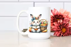 Colorful Baby Bunny, Quirky Style | Sublimation | Clipart Product Image 2