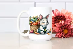 Colorful Baby Bunny, Quirky Style | Sublimation | Clipart Product Image 2