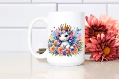 Colorful Baby Unicorn with Crown Product Image 2