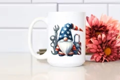 Watercolor Patriotic Gnome | Summer Clipart Product Image 2