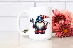Watercolor Patriotic Gnome | Summer Clipart Product Image 2