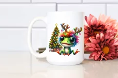 Baby Frog with Reindeer Horns PNG Product Image 2