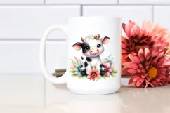 Cute Cow|T-shirt, Mug PNG Product Image 3