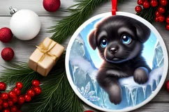 Round Christmas Ornament Sublimation|Clipart Product Image 1