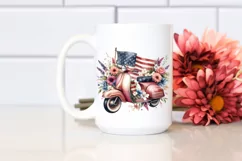 Vintage Scooter Flowers | Summer Clipart Product Image 2
