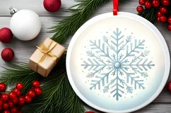 Round Christmas Ornament Sublimation|Clipart Product Image 2