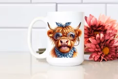 Cow Funny Highland Cow Portrait | Clipart Product Image 2