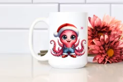 Baby Octopus Santa Suit | Summer Clipart Product Image 2