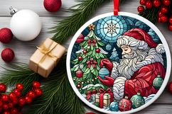 Round Christmass Ornament PNG Product Image 2