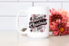 Retro Happy Christmas Day Christmas Png Product Image 2