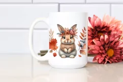 Boho Cute Baby Rabbit | Sublimation | PNG Clipart Product Image 2