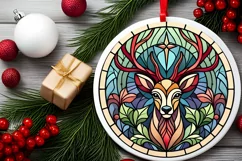 Round Christmas Ornament Sublimation|Clipart Product Image 1