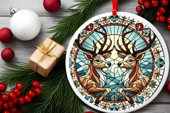Round Christmas Ornament Sublimation|Clipart Product Image 1