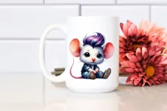 Watercolor Mouse Portrait, Transparent PNG Product Image 2