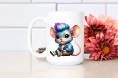 Watercolor Mouse Portrait, Transparent PNG Product Image 2
