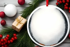 Penguin Christmas Ornament Sublimation PNG Product Image 2