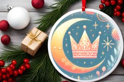 Round Christmas Ornament Sublimation|Clipart Product Image 1