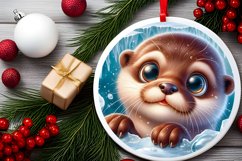 Round Christmas Ornament Sublimation|Clipart Product Image 2