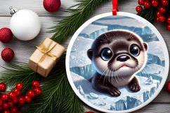 Round Christmas Ornament Sublimation|Clipart Product Image 2