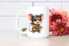 Colorful Baby Mouse Raincoat, Big Eyes | Sublimation | Product Image 2