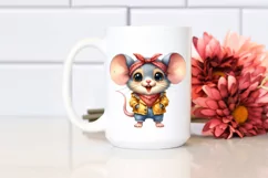 Colorful Baby Mouse Raincoat, Big Eyes | Sublimation | Product Image 2