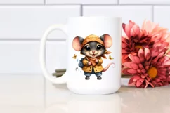 Colorful Baby Mouse Raincoat, Big Eyes | Sublimation | Product Image 2