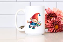 Cute Baby Gnome Playing Rugby Sublimation Clipart Product Image 2