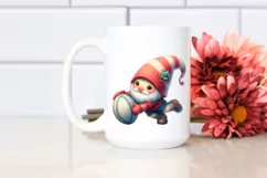 Cute Baby Gnome Playing Rugby Sublimation Clipart Product Image 2