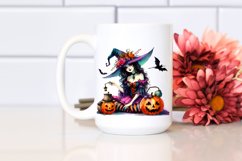 Vibrant Halloween Witch with Pumpkin | Clipart Product Image 2