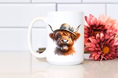 Cow Excited Sun Hat Cow Portrait | Clipart Product Image 2