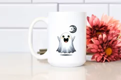 Funny Watercolor Halloween Sticker Clipart Product Image 2