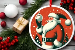 Round Christmas Ornament Sublimation|Clipart Product Image 2